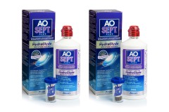 AOSEPT PLUS avec Hydraglyde 2 x 360 ml avec étuis