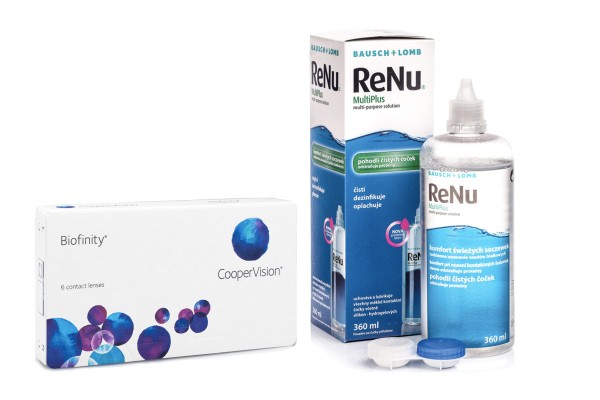 Biofinity (6 lenzen) + ReNu MultiPlus 360 ml met lenzendoosje