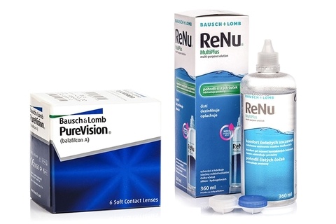 PureVision (6 lentilles) + ReNu MultiPlus 360 ml avec étui